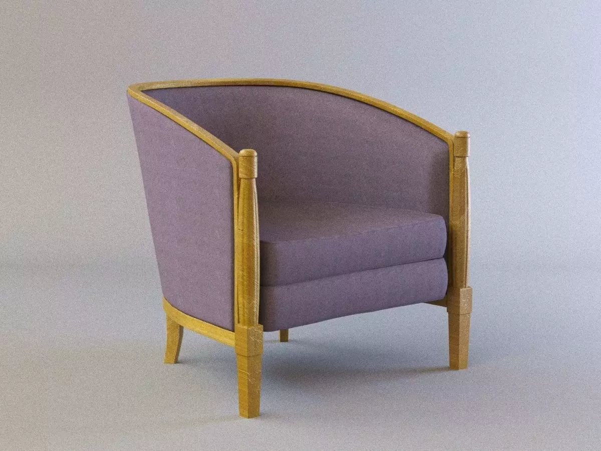 Velveteen Armchair 3D model