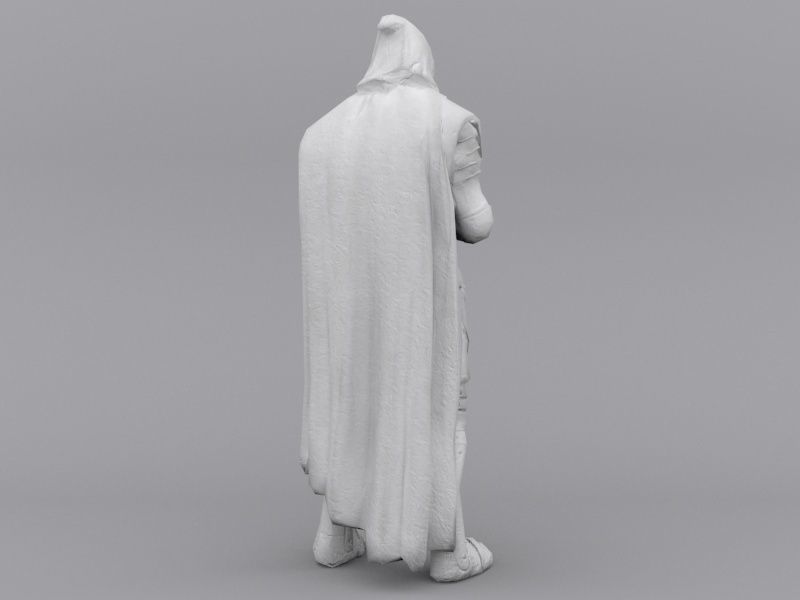 Warrior Statue Lowpoly  Low-poly 3D model_4
