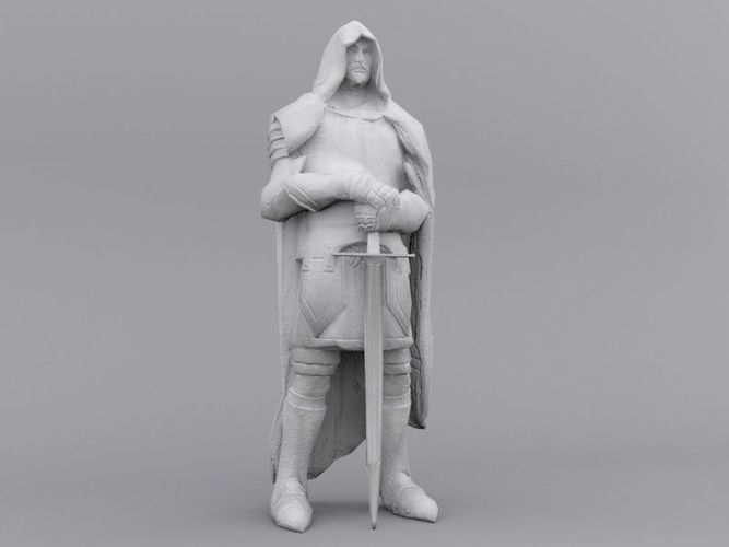 Warrior Statue Lowpoly  Low-poly 3D model