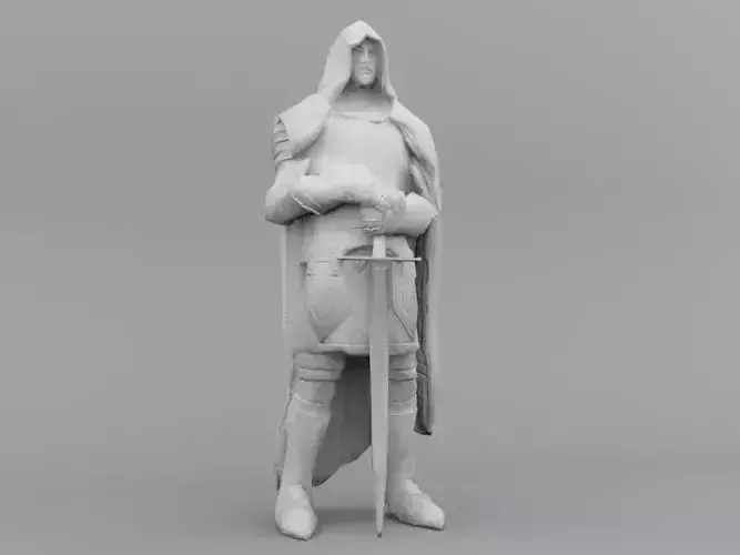 Warrior Statue Lowpoly 