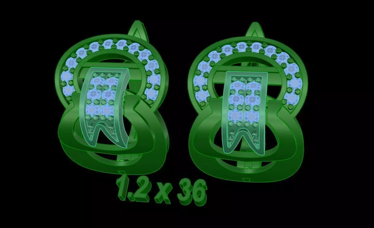 EARRING 3 shamrock earrings 3D print model_0