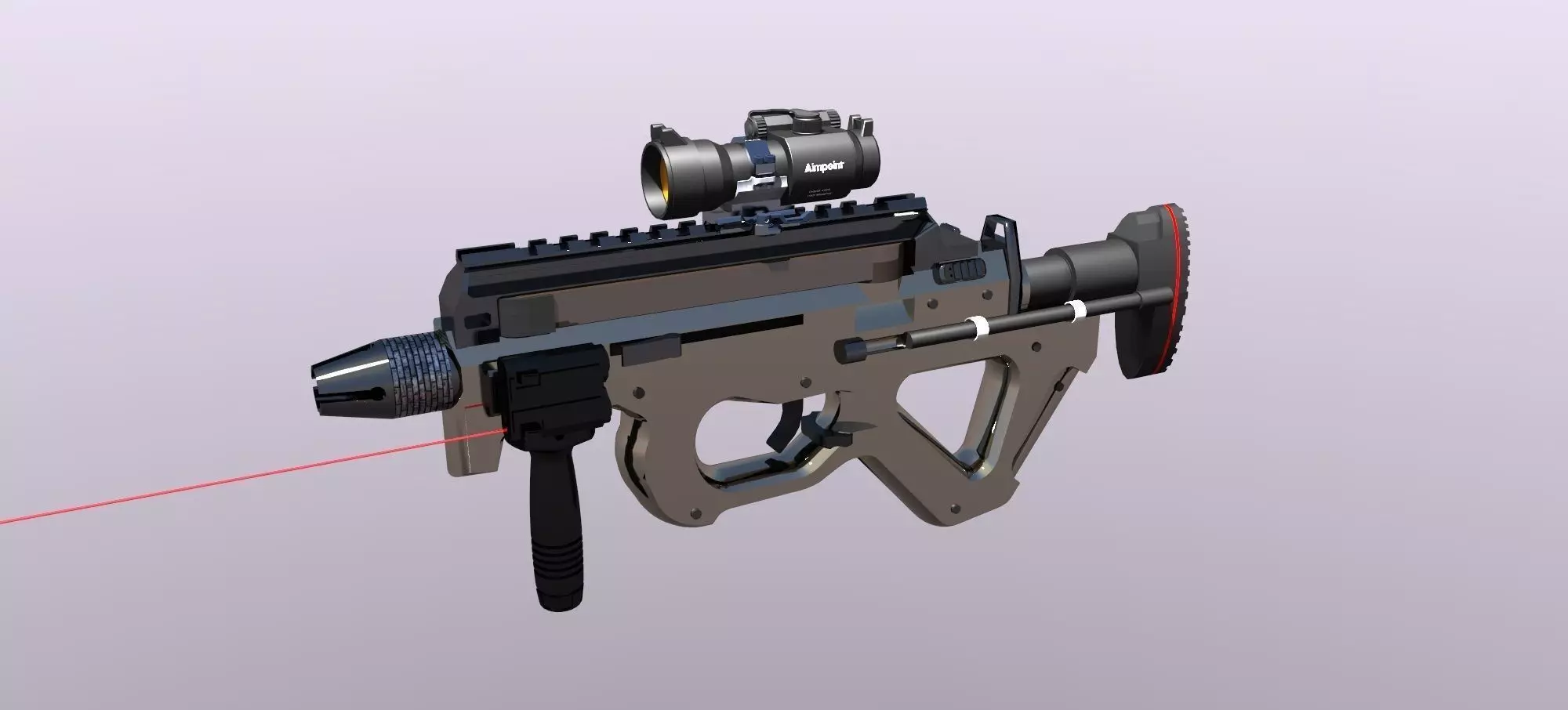  The cz805 is an assault rifle Low-poly 3D model_0