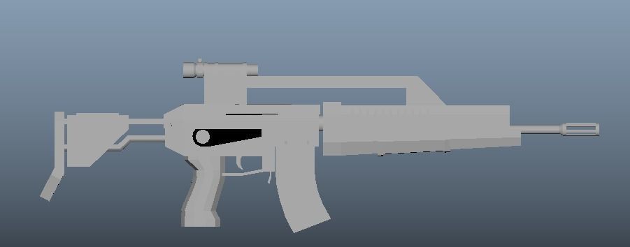 M4 Gun Free low-poly 3D model_3
