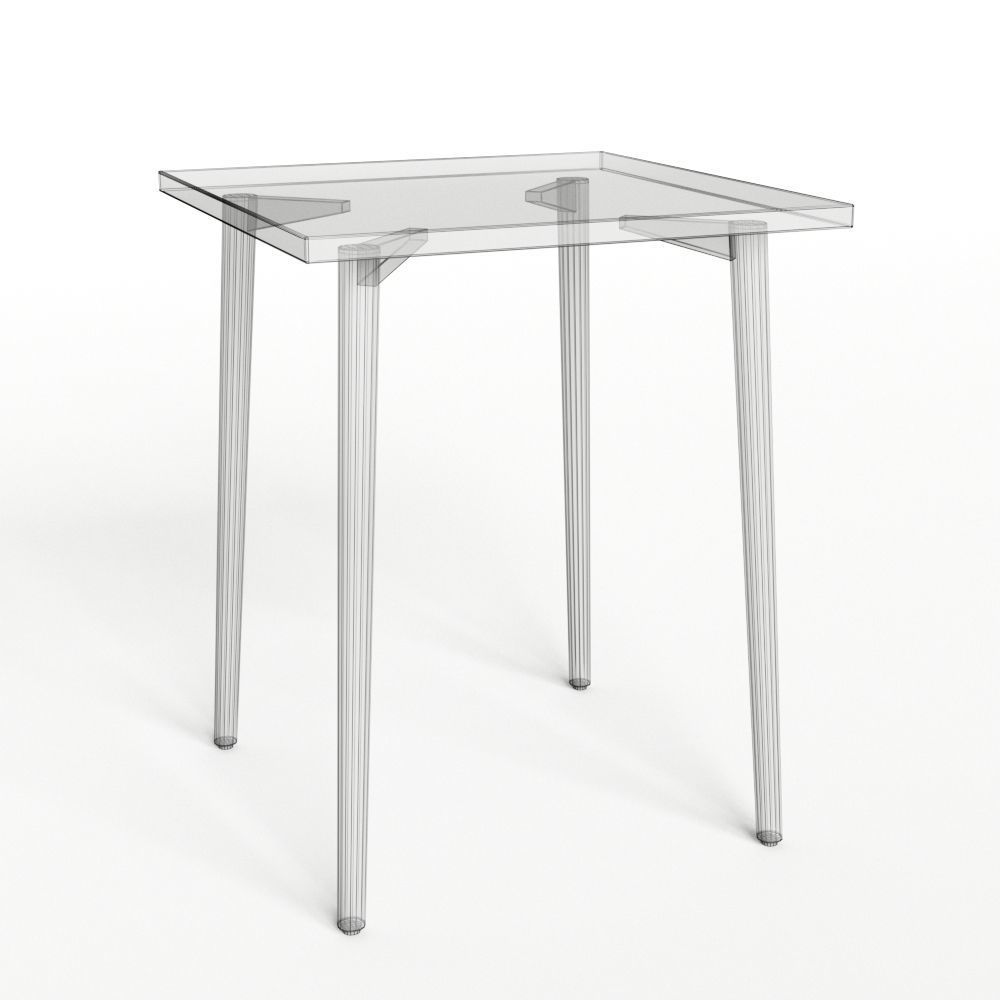 PROTOCOL AM860 MITRA square dining table 3D model_2
