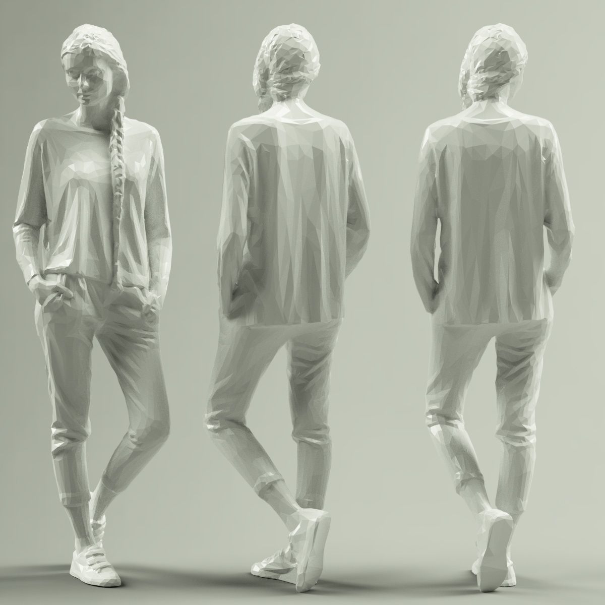 16 Fashion Girls Scan Vol 1 Low-poly 3D model_115