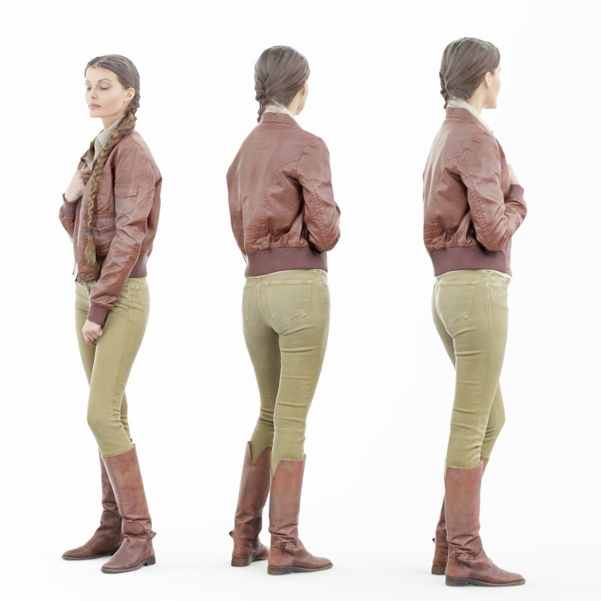 16 Fashion Girls Scan Vol 1 Low-poly 3D model_24