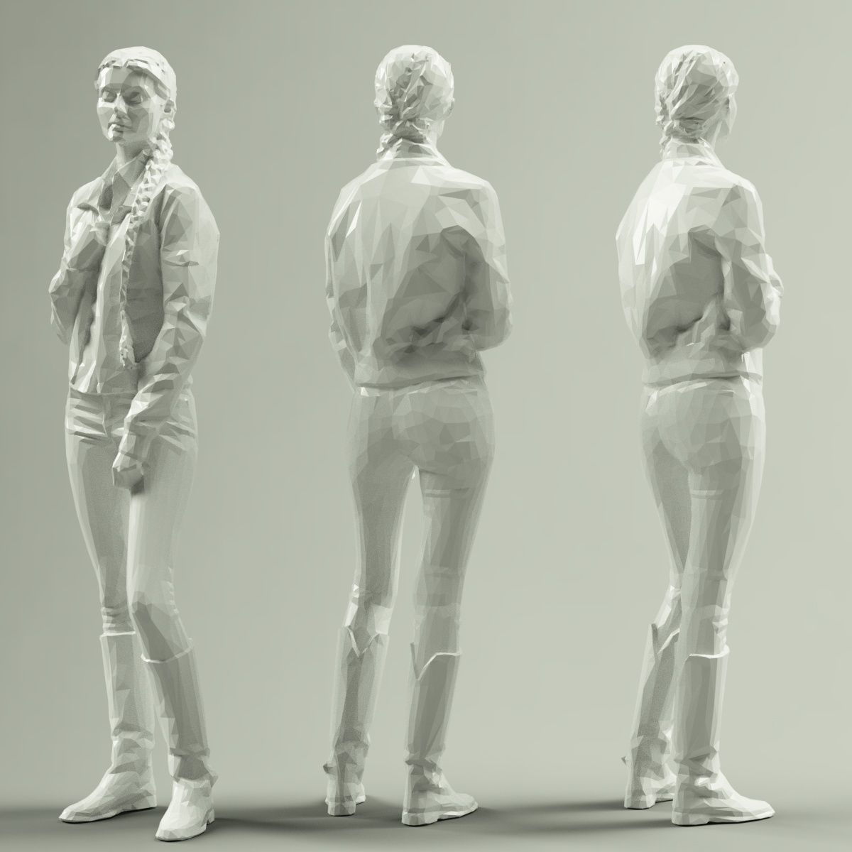 16 Fashion Girls Scan Vol 1 Low-poly 3D model_29