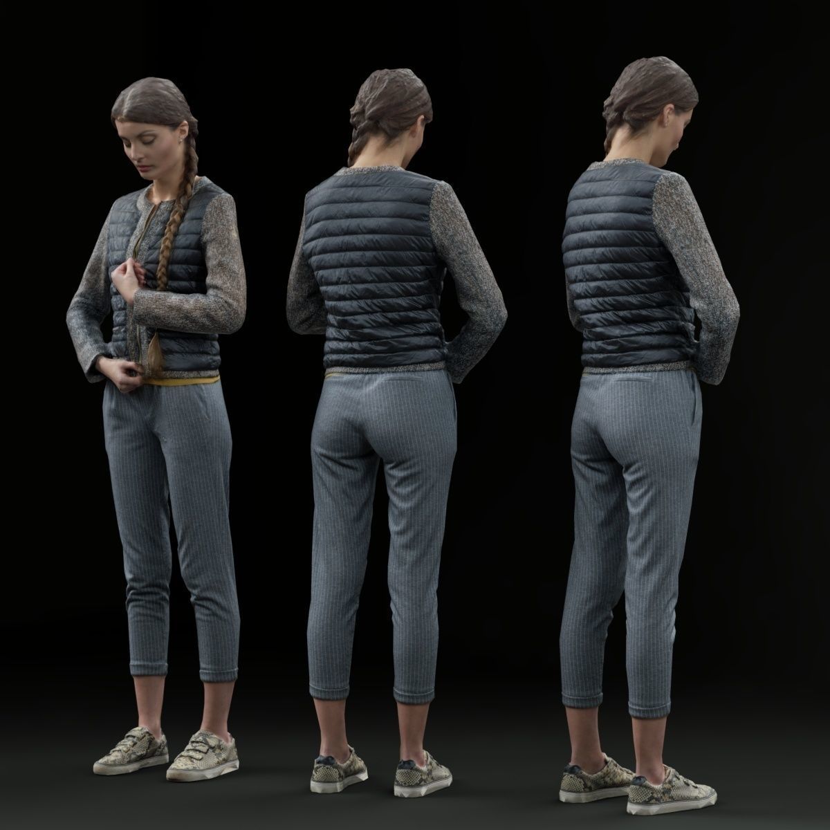 16 Fashion Girls Scan Vol 1 Low-poly 3D model_50