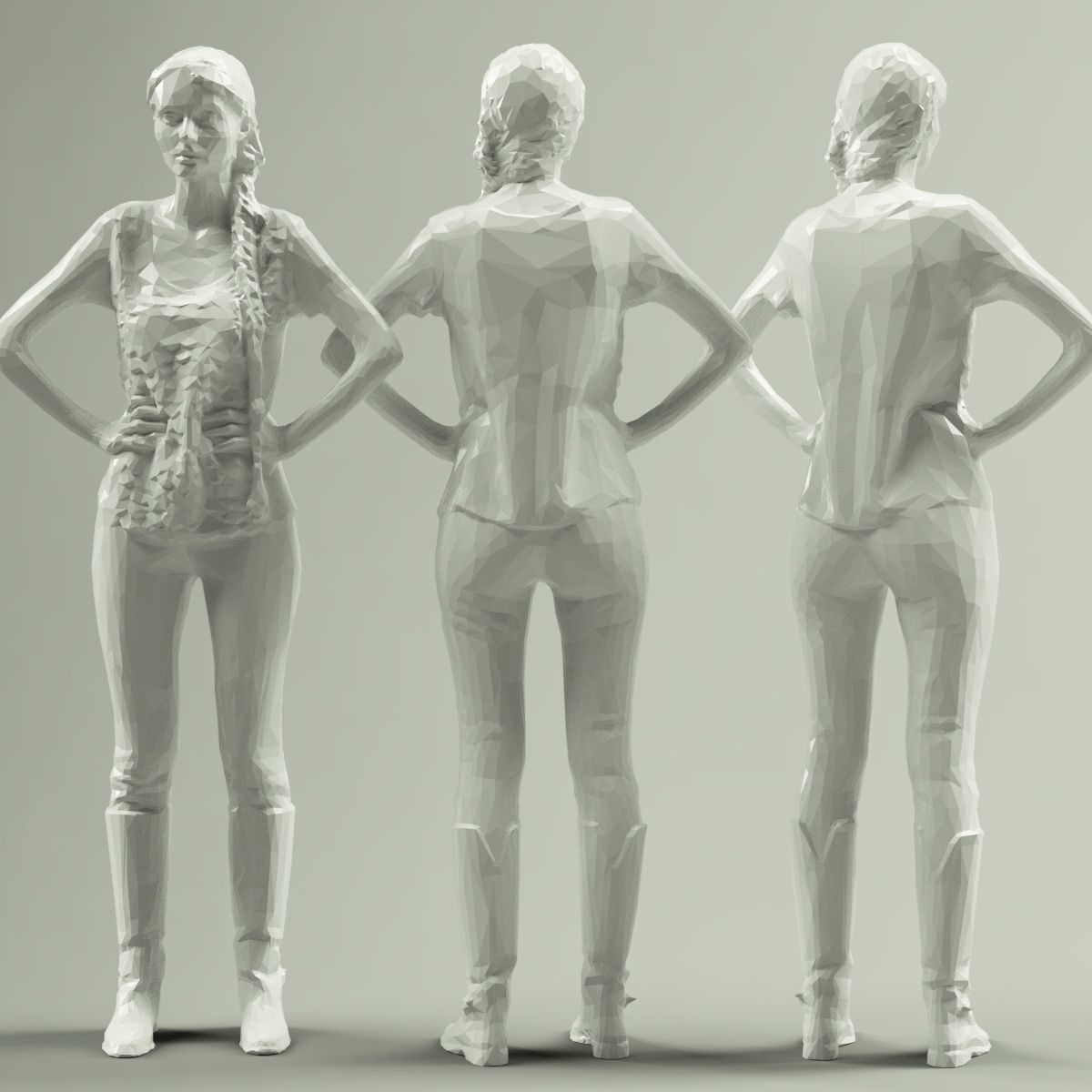 16 Fashion Girls Scan Vol 1 Low-poly 3D model_133