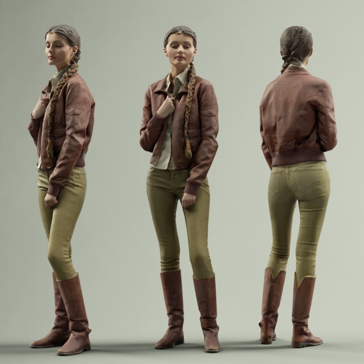 16 Fashion Girls Scan Vol 1 Low-poly 3D model_23