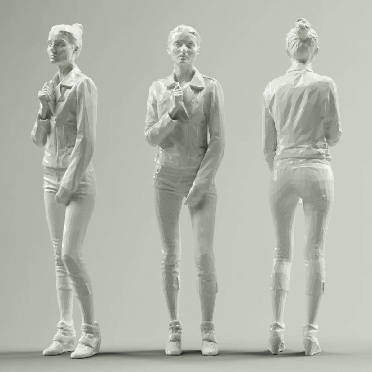 16 Fashion Girls Scan Vol 1 Low-poly 3D model_110
