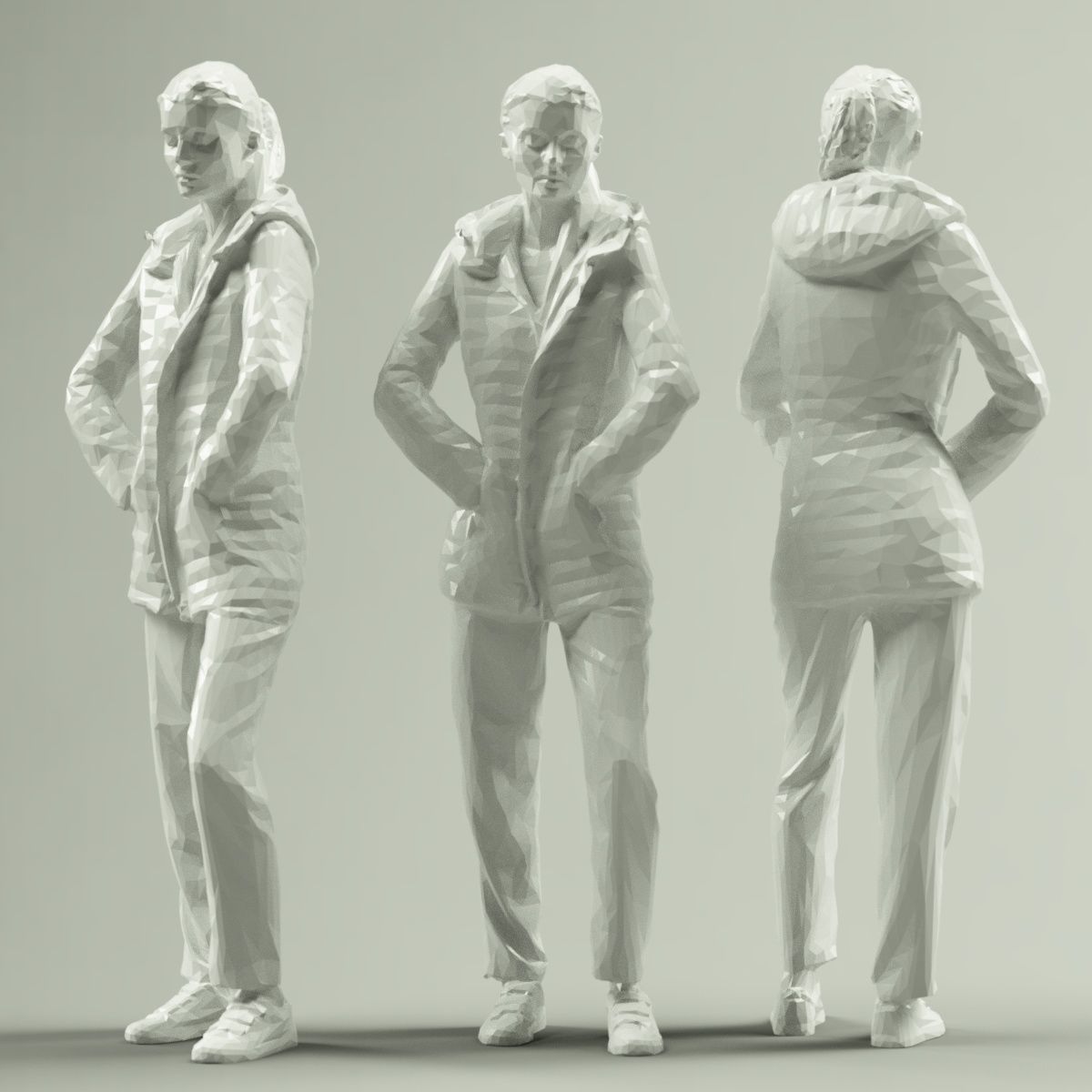 16 Fashion Girls Scan Vol 1 Low-poly 3D model_68
