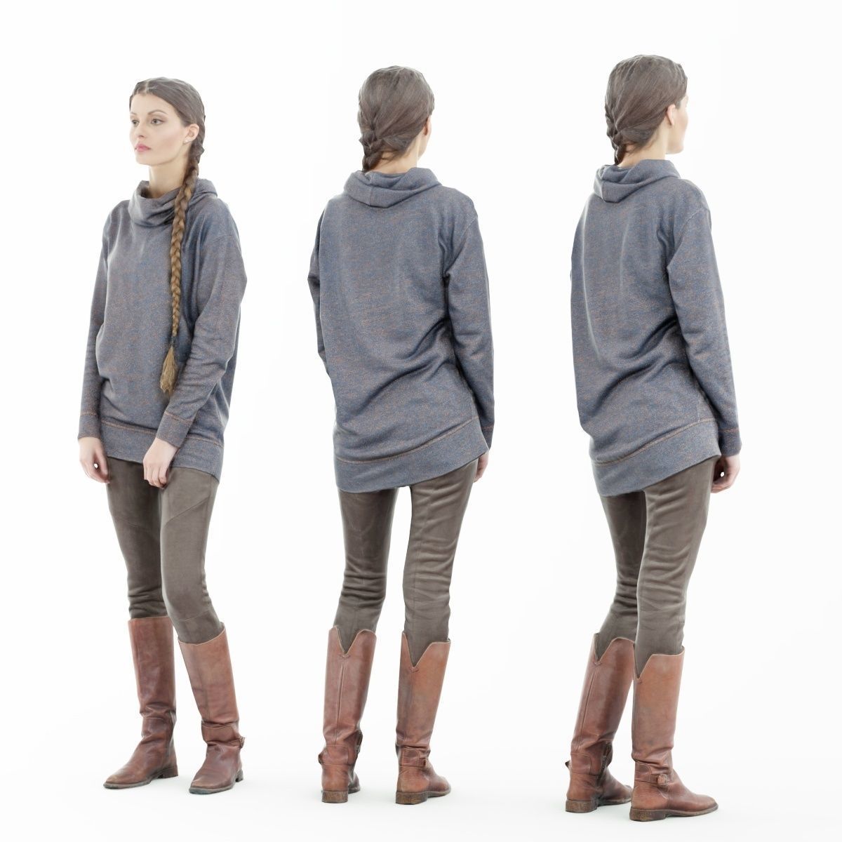 16 Fashion Girls Scan Vol 1 Low-poly 3D model_11