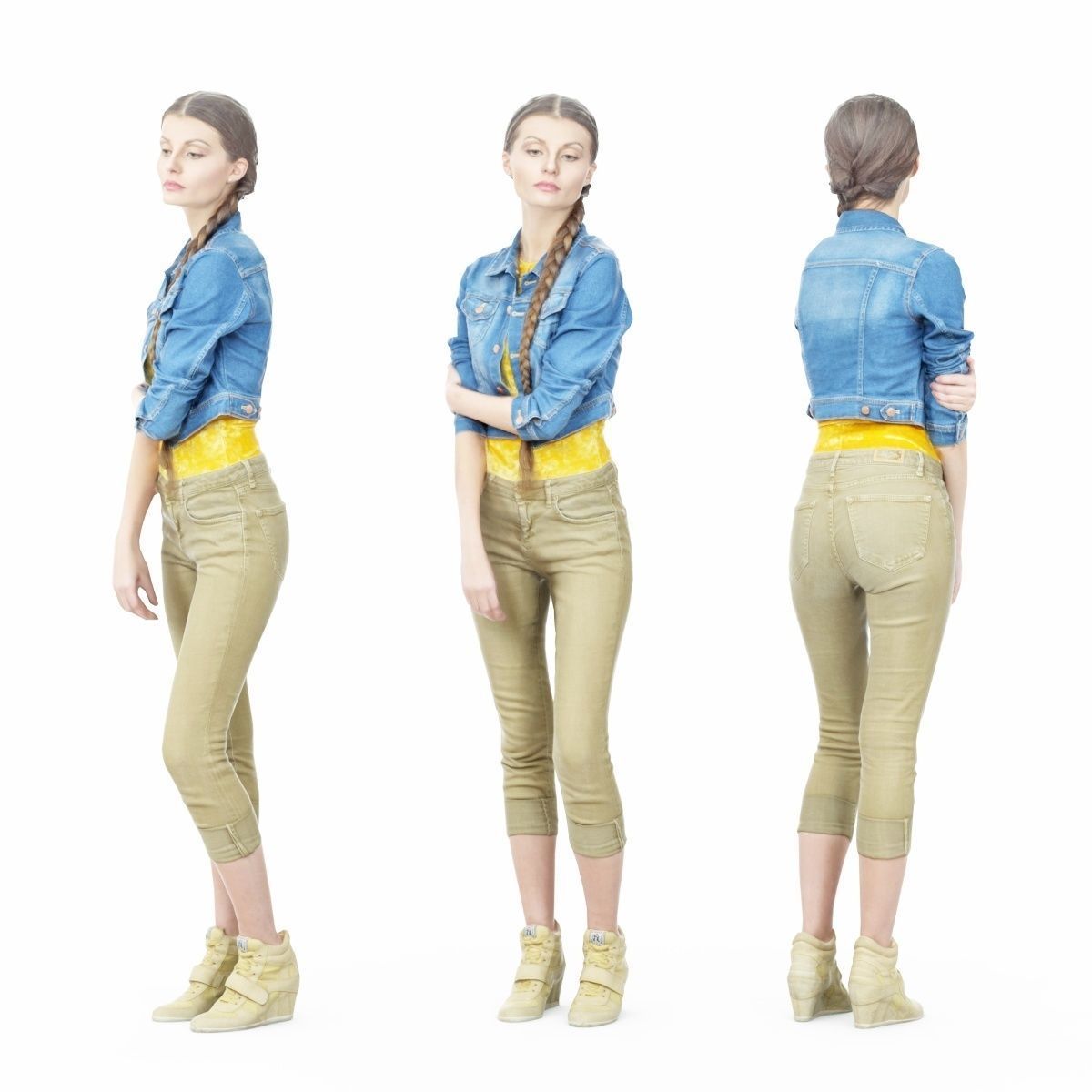 16 Fashion Girls Scan Vol 1 Low-poly 3D model_37