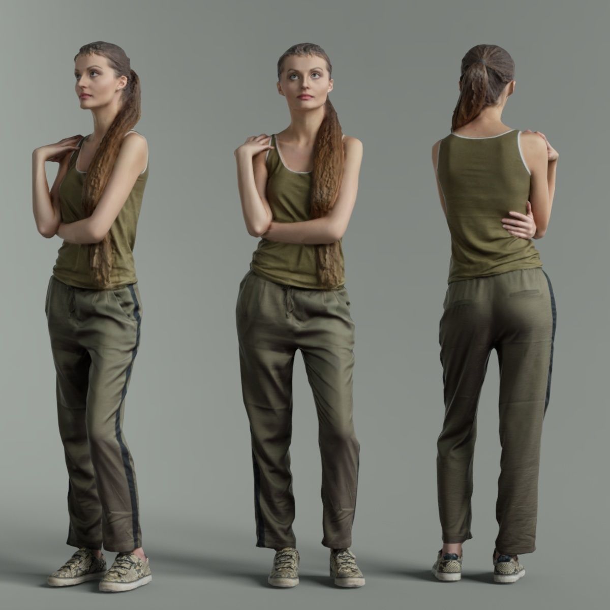 16 Fashion Girls Scan Vol 1 Low-poly 3D model_57