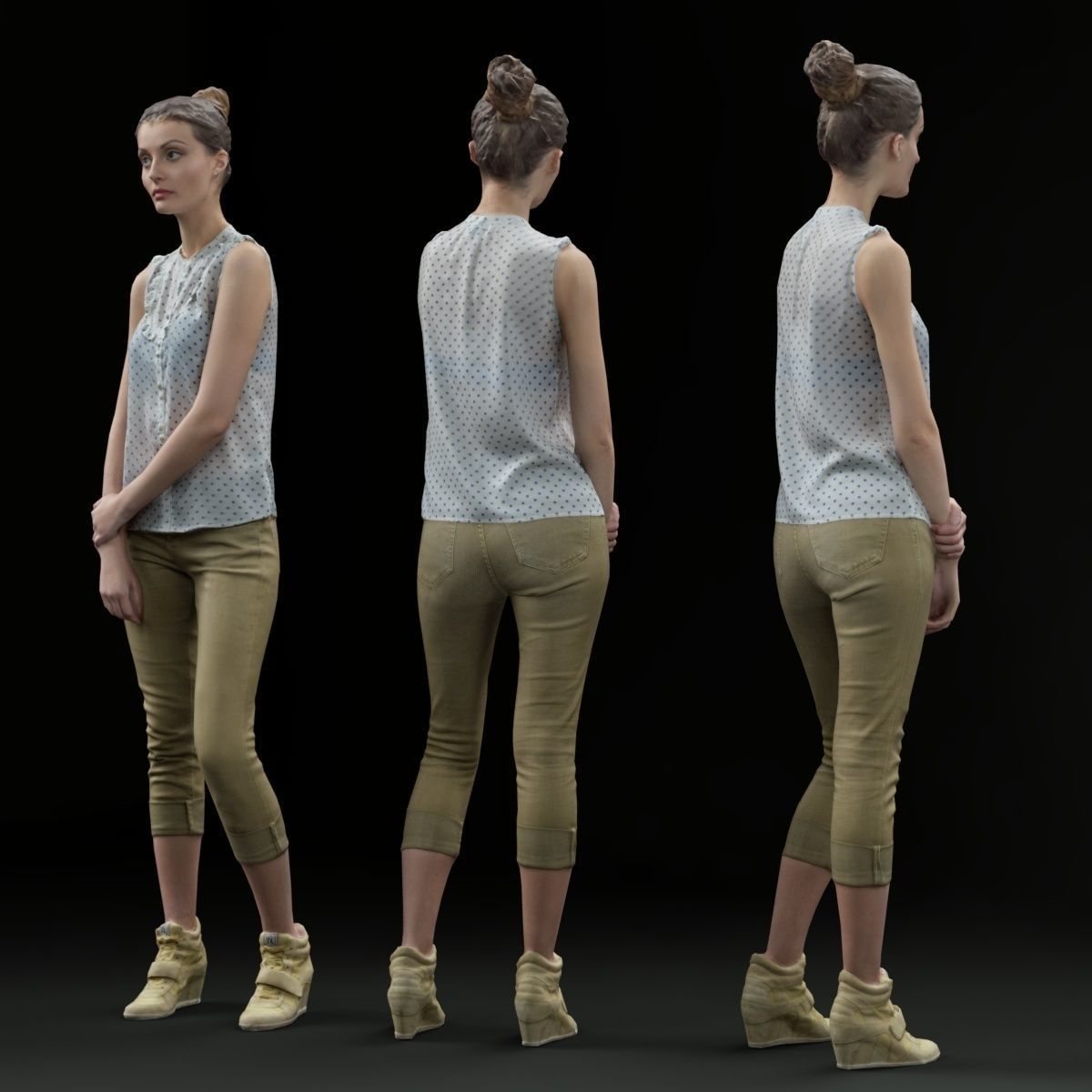16 Fashion Girls Scan Vol 1 Low-poly 3D model_92
