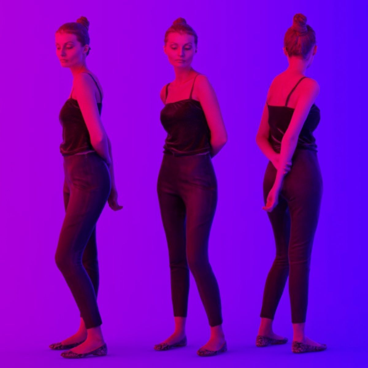 16 Fashion Girls Scan Vol 1 Low-poly 3D model_80