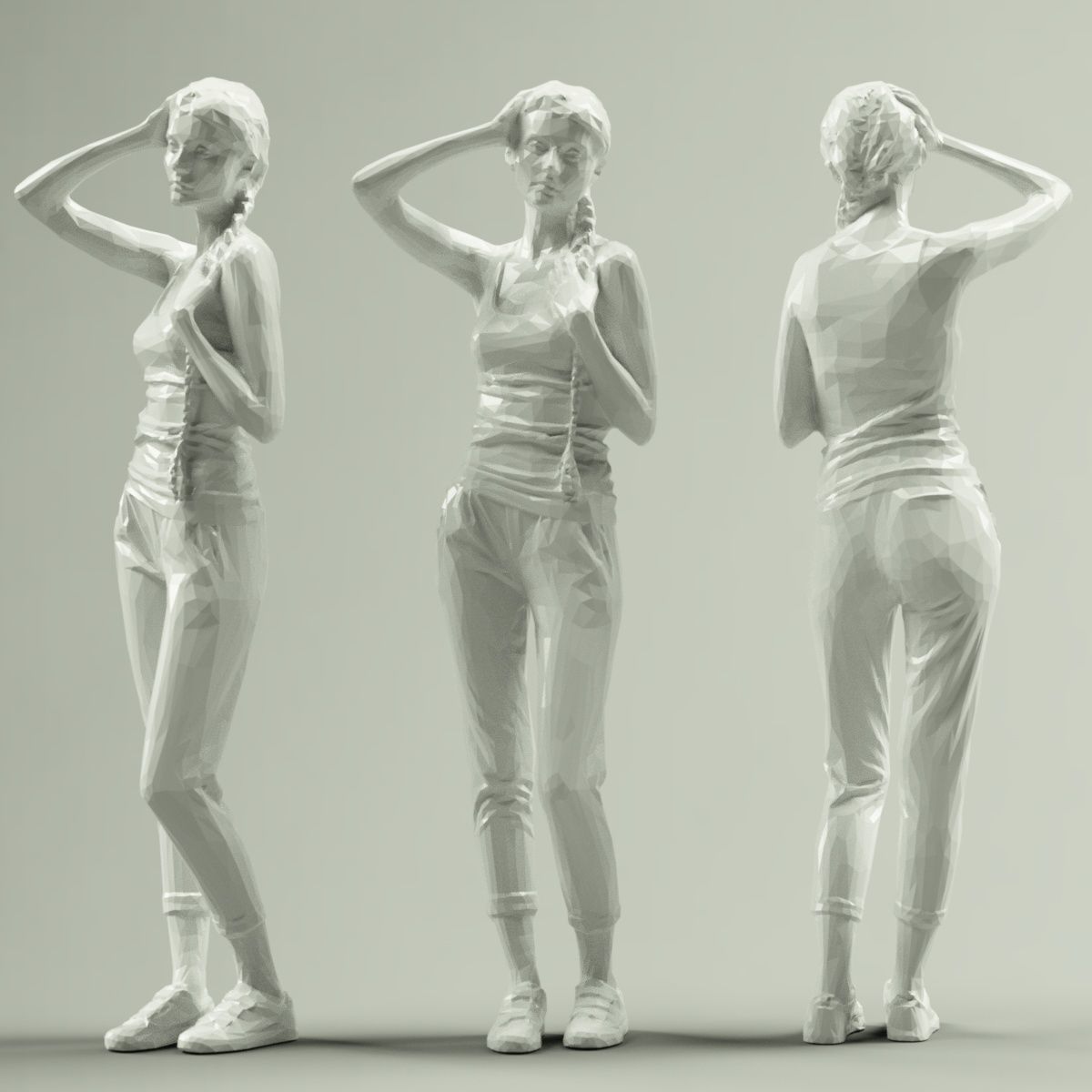 16 Fashion Girls Scan Vol 1 Low-poly 3D model_44