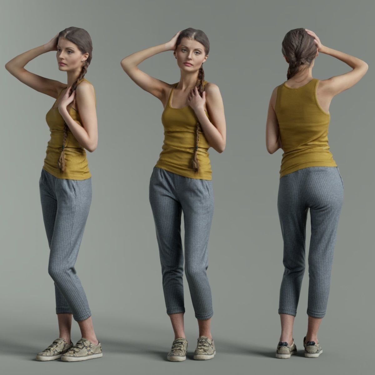 16 Fashion Girls Scan Vol 1 Low-poly 3D model_41