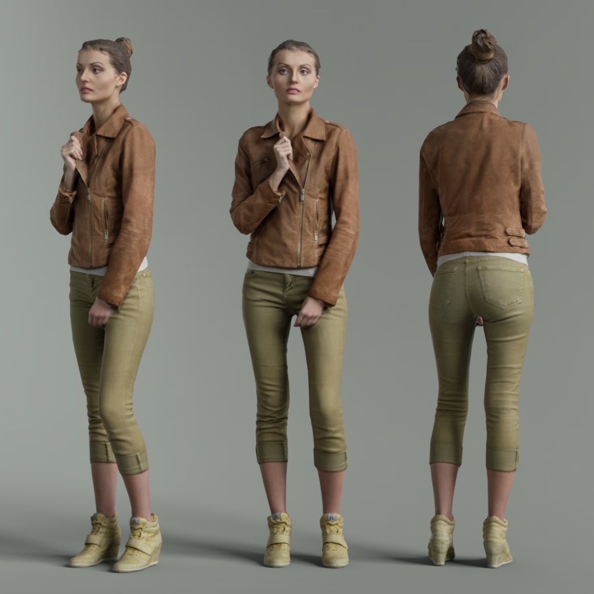 16 Fashion Girls Scan Vol 1 Low-poly 3D model_105