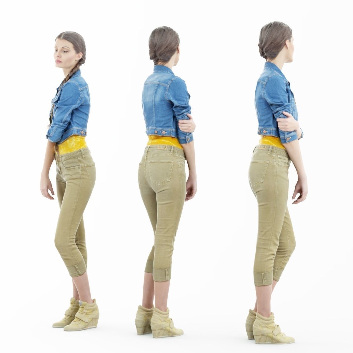 16 Fashion Girls Scan Vol 1 Low-poly 3D model_34