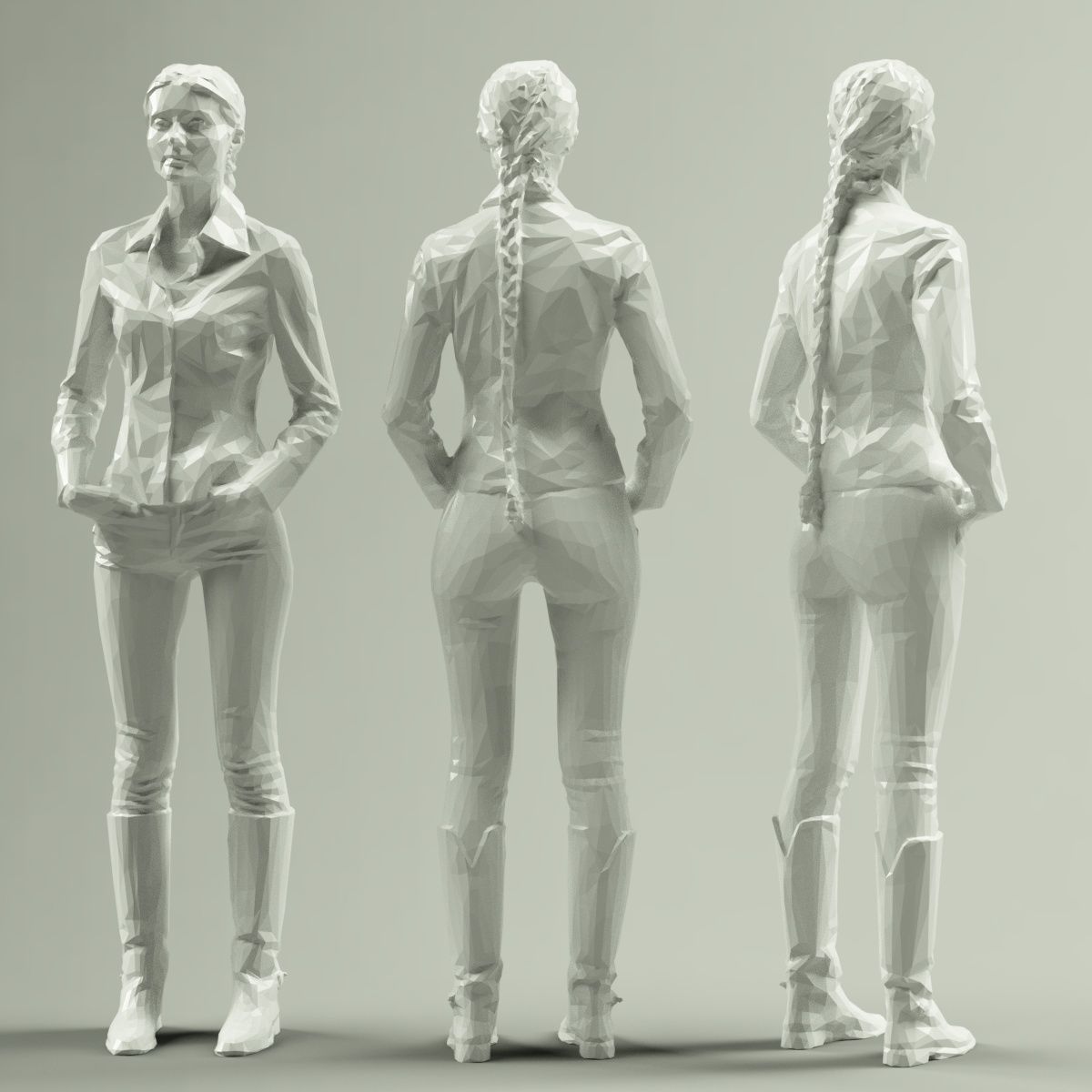 16 Fashion Girls Scan Vol 1 Low-poly 3D model_21