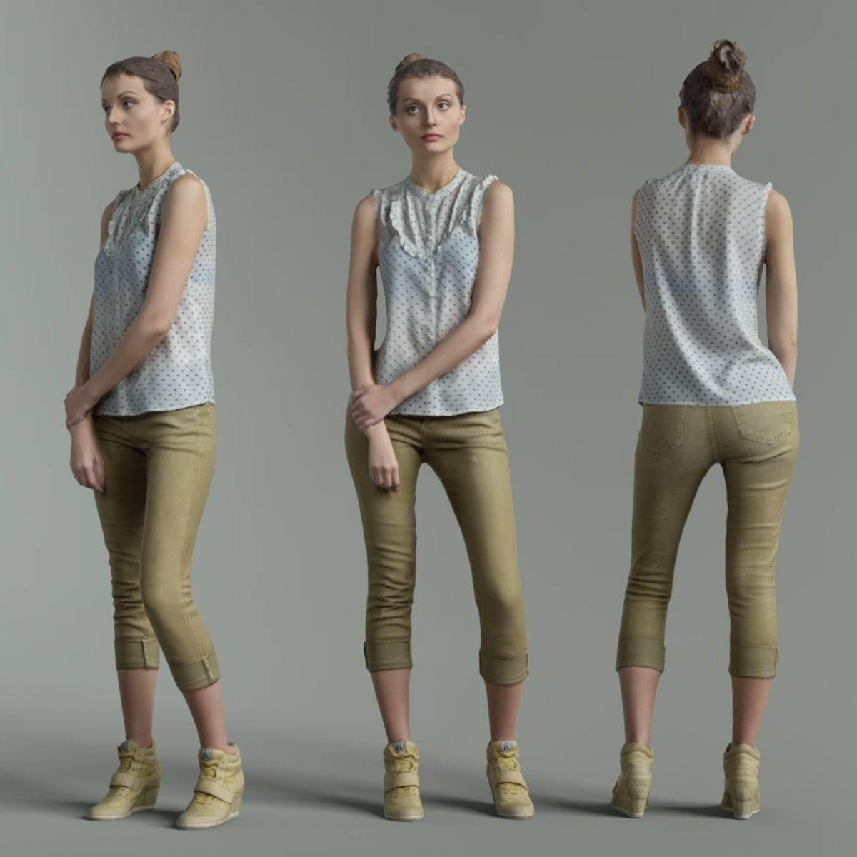 16 Fashion Girls Scan Vol 1 Low-poly 3D model_89