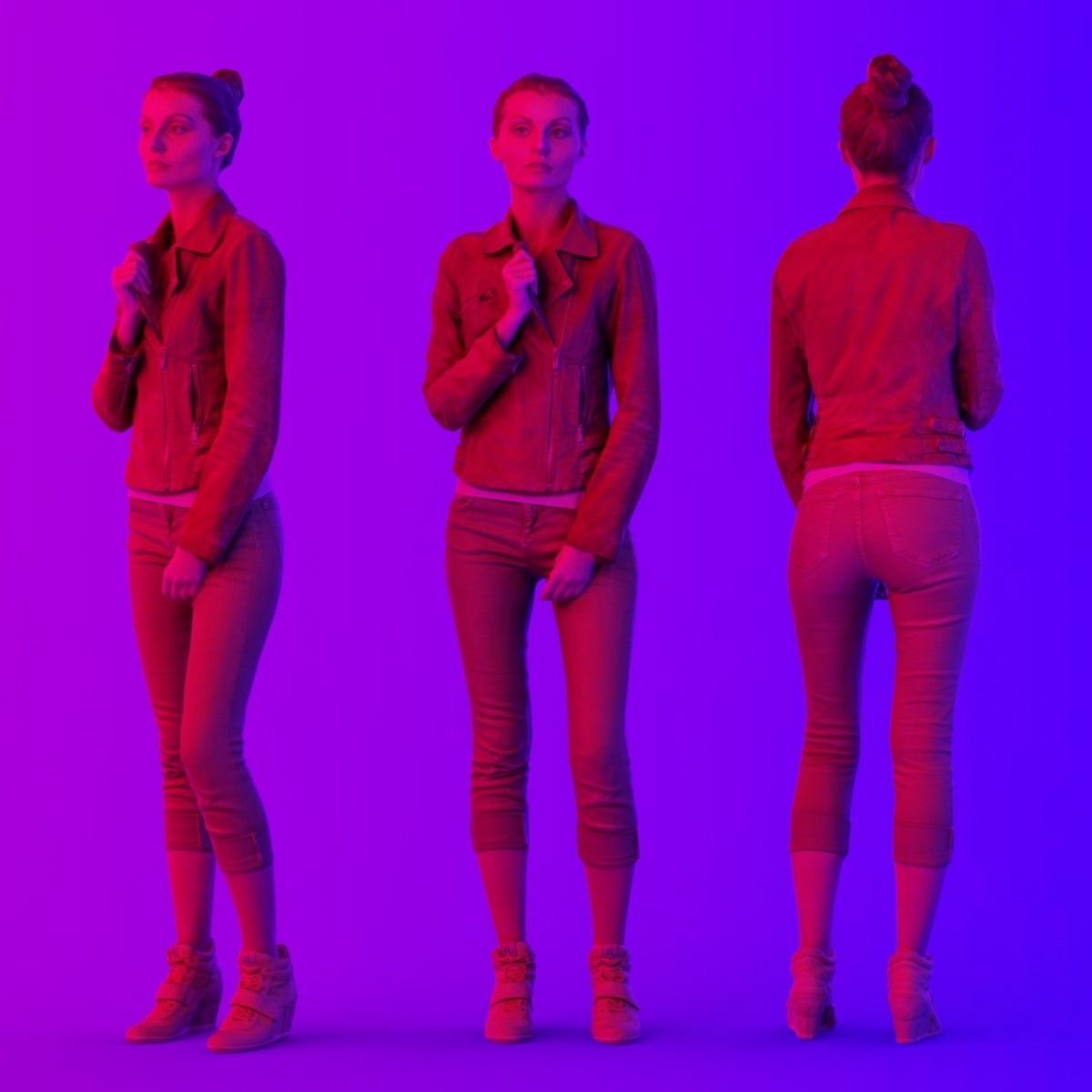 16 Fashion Girls Scan Vol 1 Low-poly 3D model_104