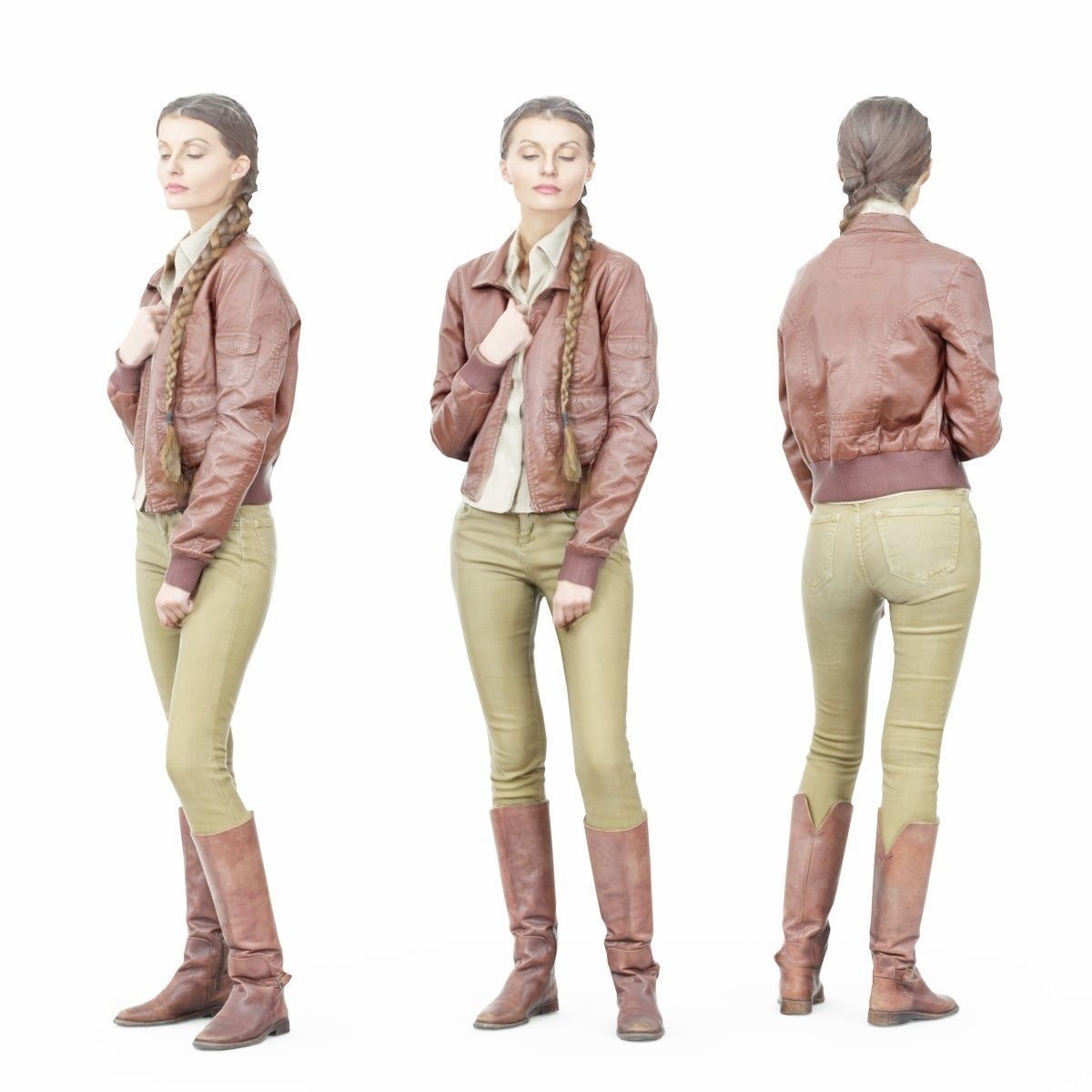 16 Fashion Girls Scan Vol 1 Low-poly 3D model_30