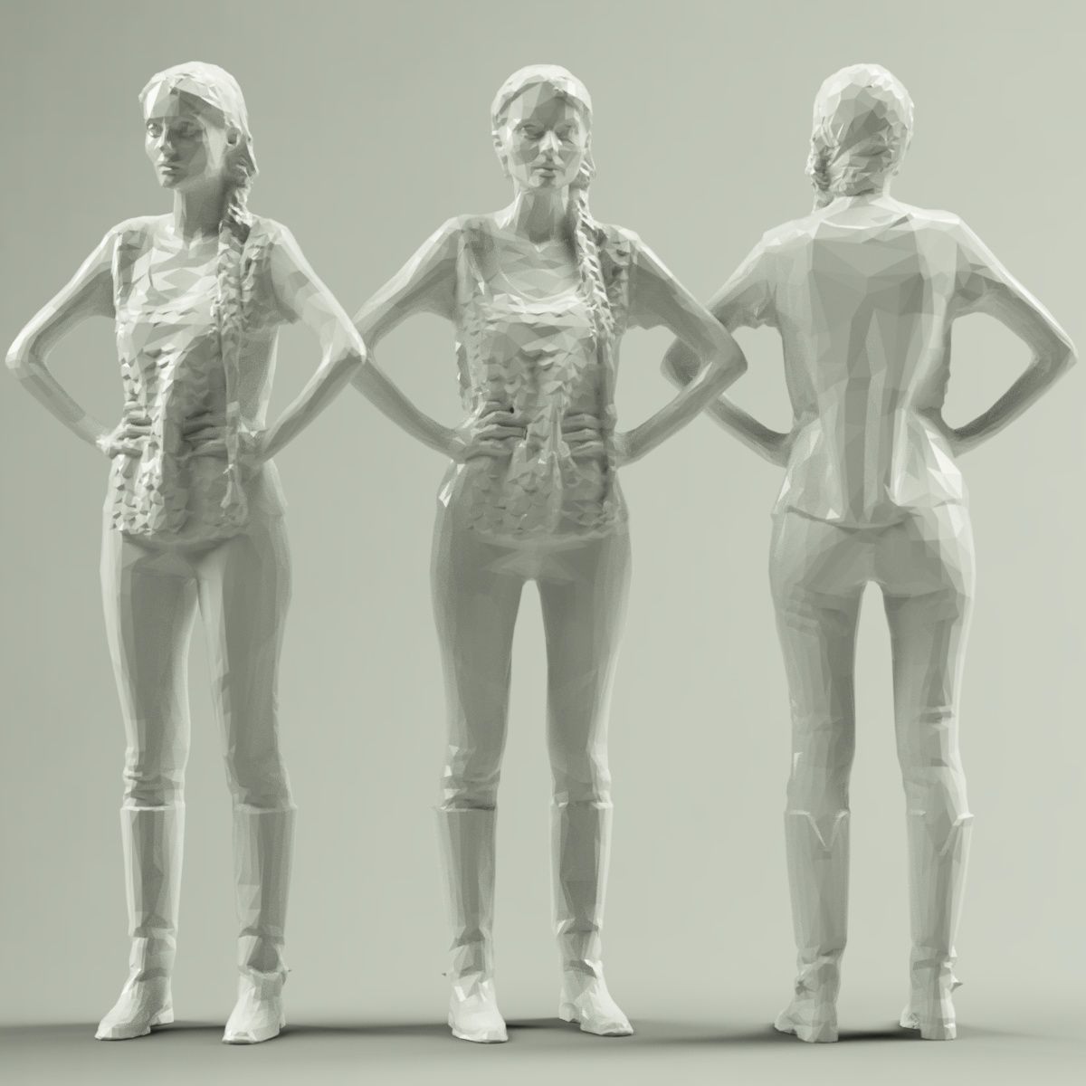16 Fashion Girls Scan Vol 1 Low-poly 3D model_132