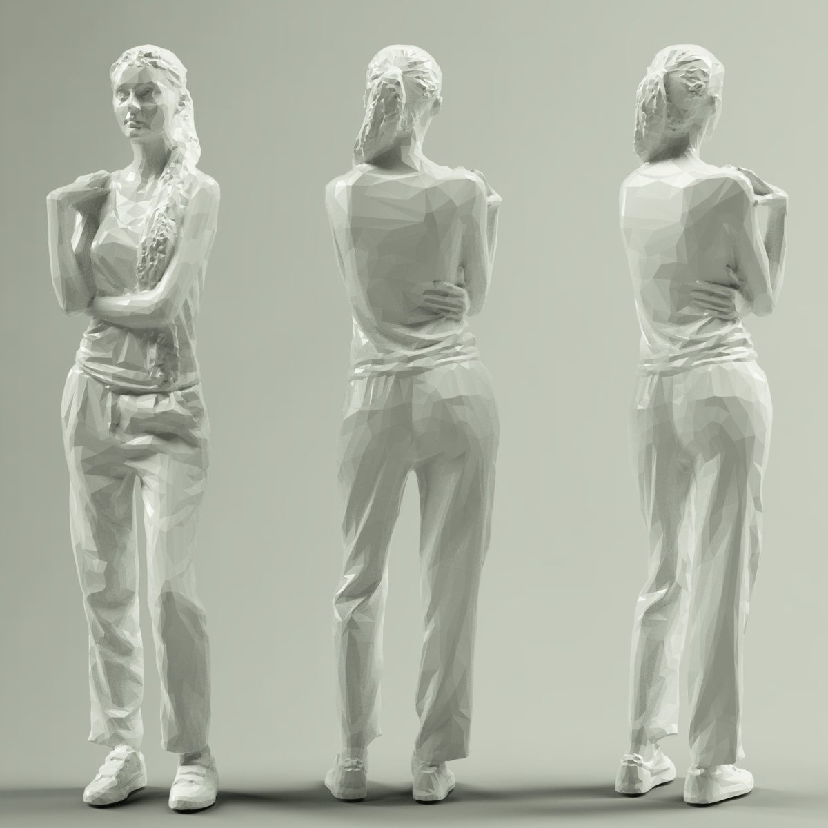 16 Fashion Girls Scan Vol 1 Low-poly 3D model_60