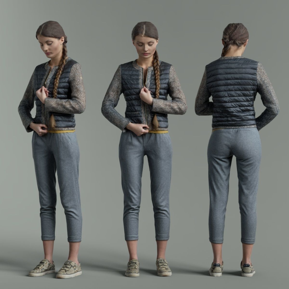 16 Fashion Girls Scan Vol 1 Low-poly 3D model_49