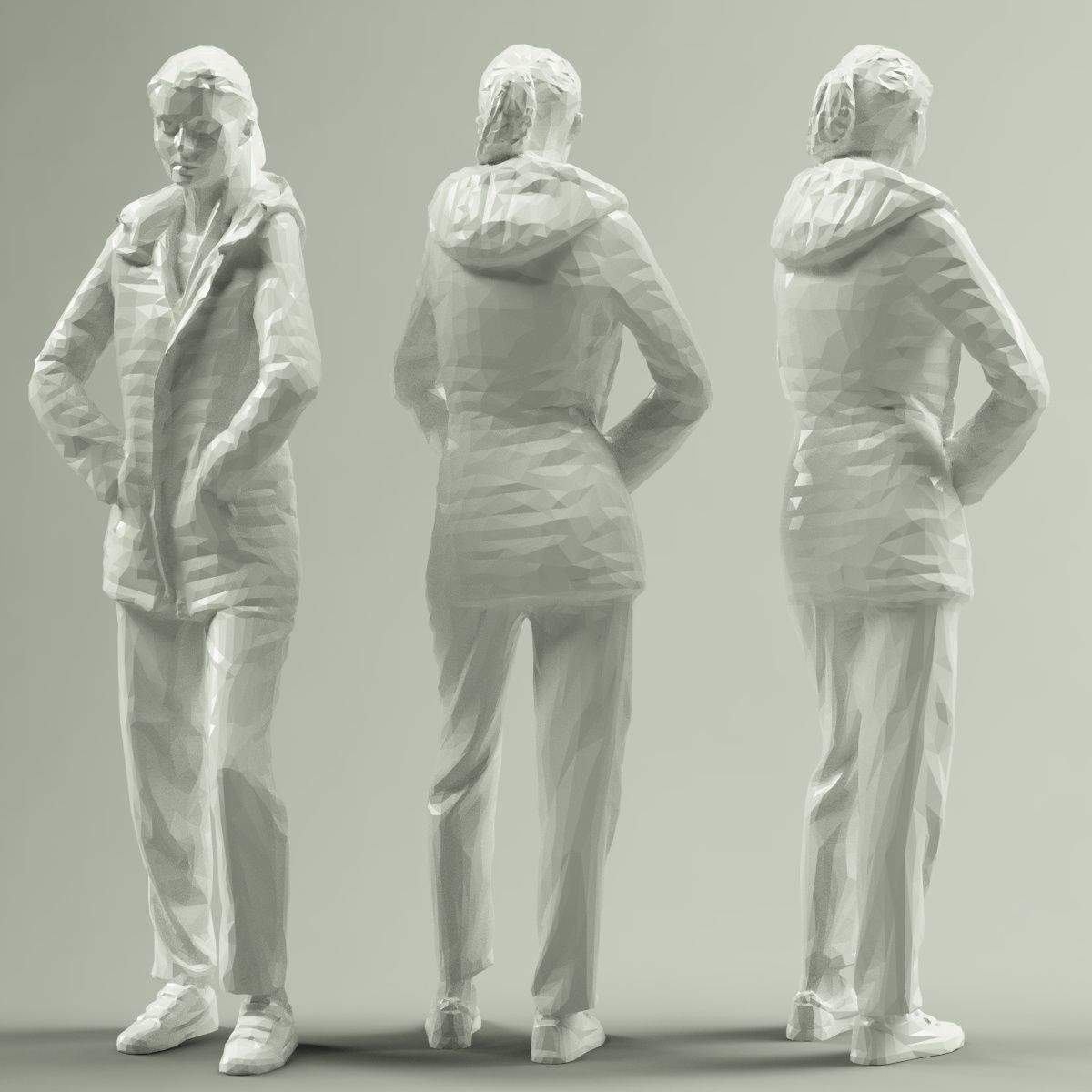 16 Fashion Girls Scan Vol 1 Low-poly 3D model_69