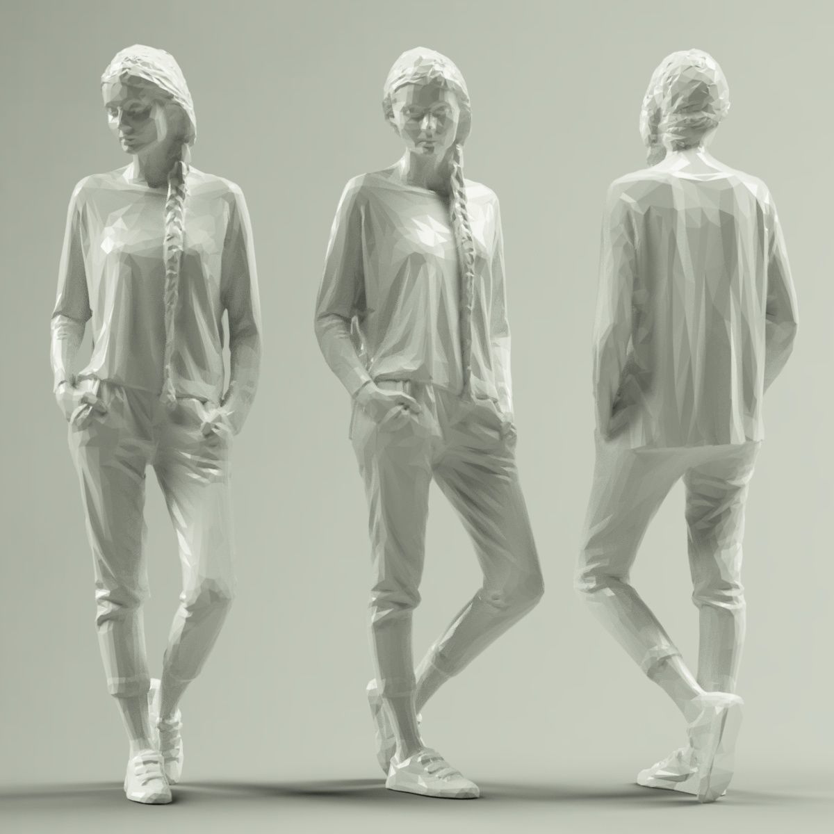 16 Fashion Girls Scan Vol 1 Low-poly 3D model_118
