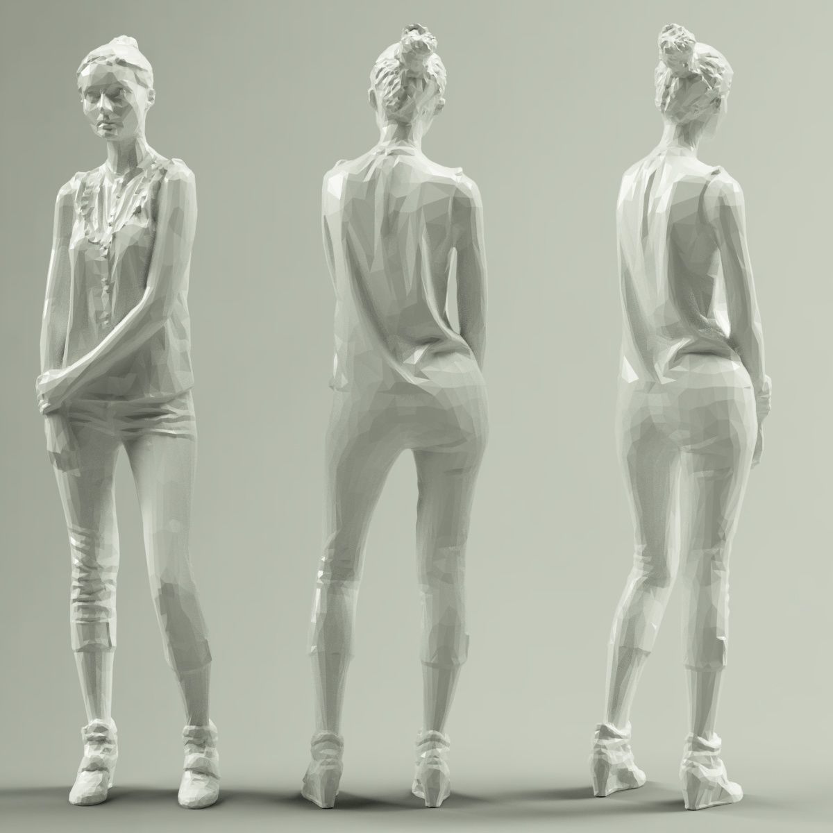 16 Fashion Girls Scan Vol 1 Low-poly 3D model_91