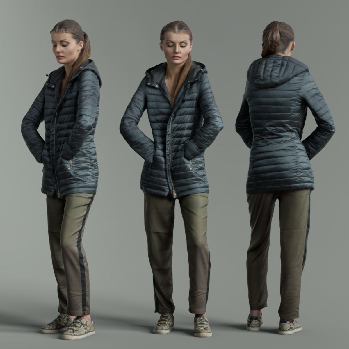 16 Fashion Girls Scan Vol 1 Low-poly 3D model_65