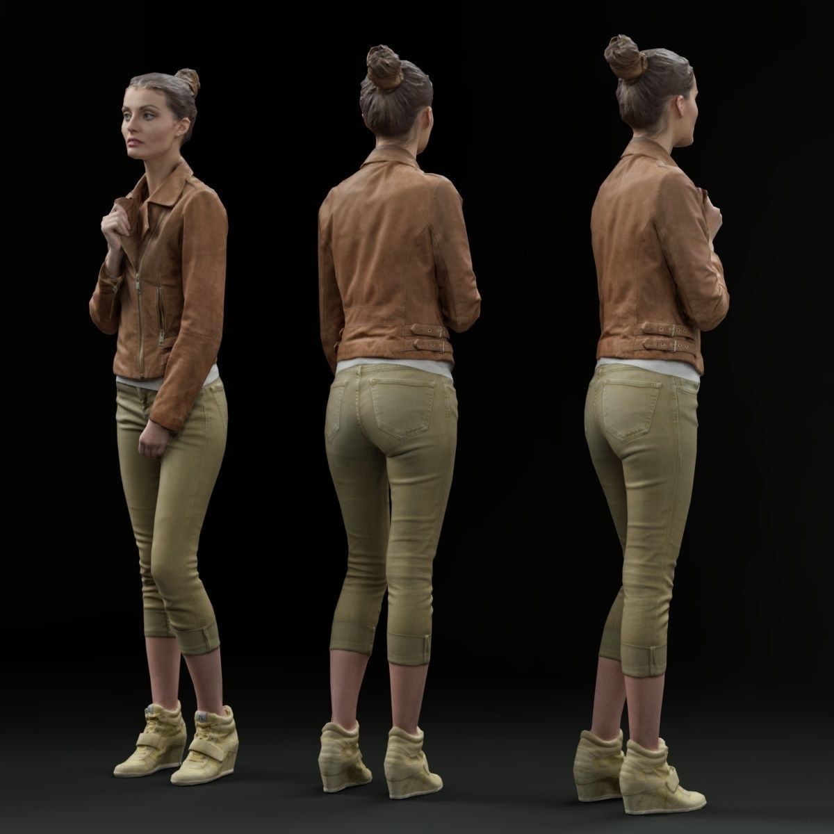 16 Fashion Girls Scan Vol 1 Low-poly 3D model_106