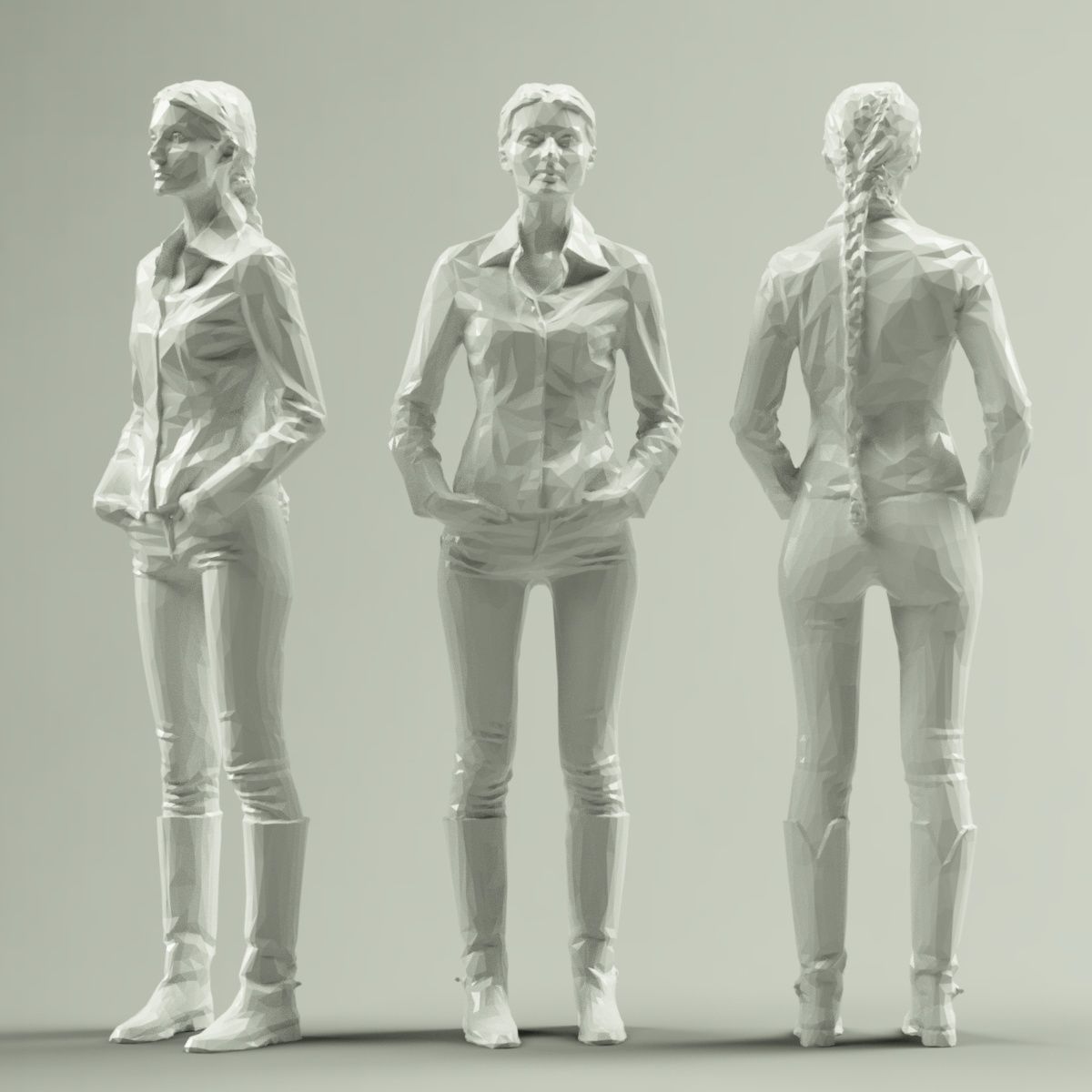 16 Fashion Girls Scan Vol 1 Low-poly 3D model_20