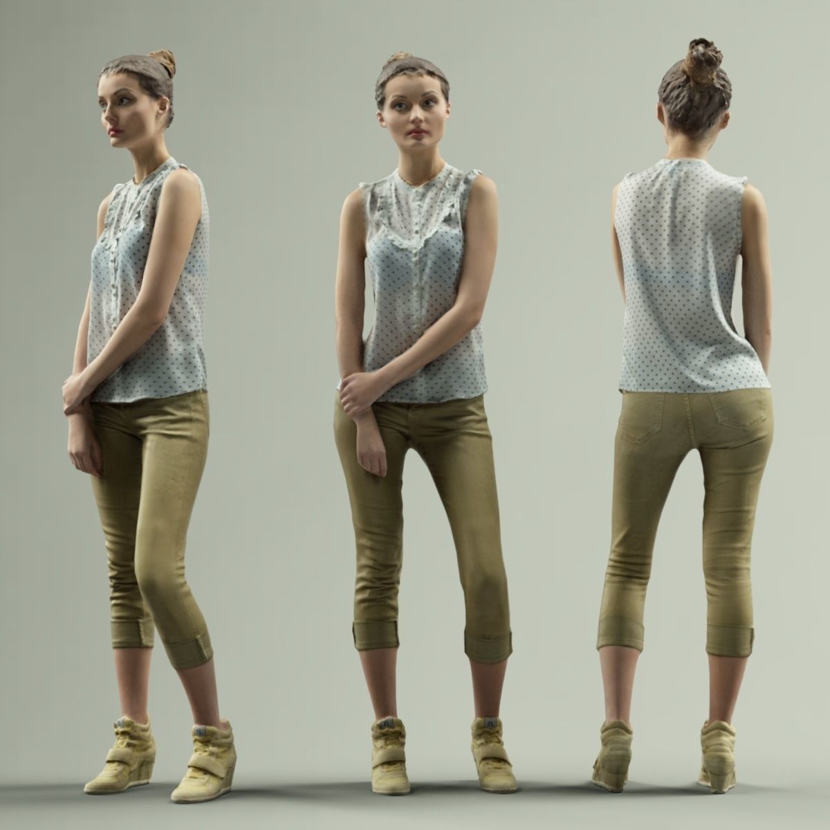16 Fashion Girls Scan Vol 1 Low-poly 3D model_87