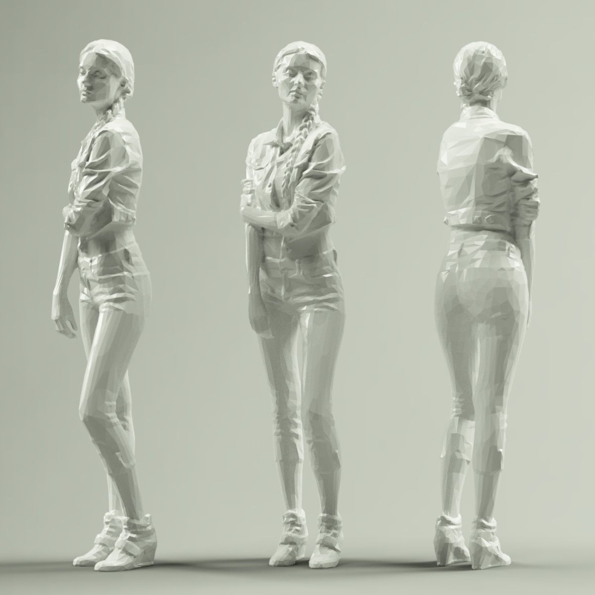 16 Fashion Girls Scan Vol 1 Low-poly 3D model_35
