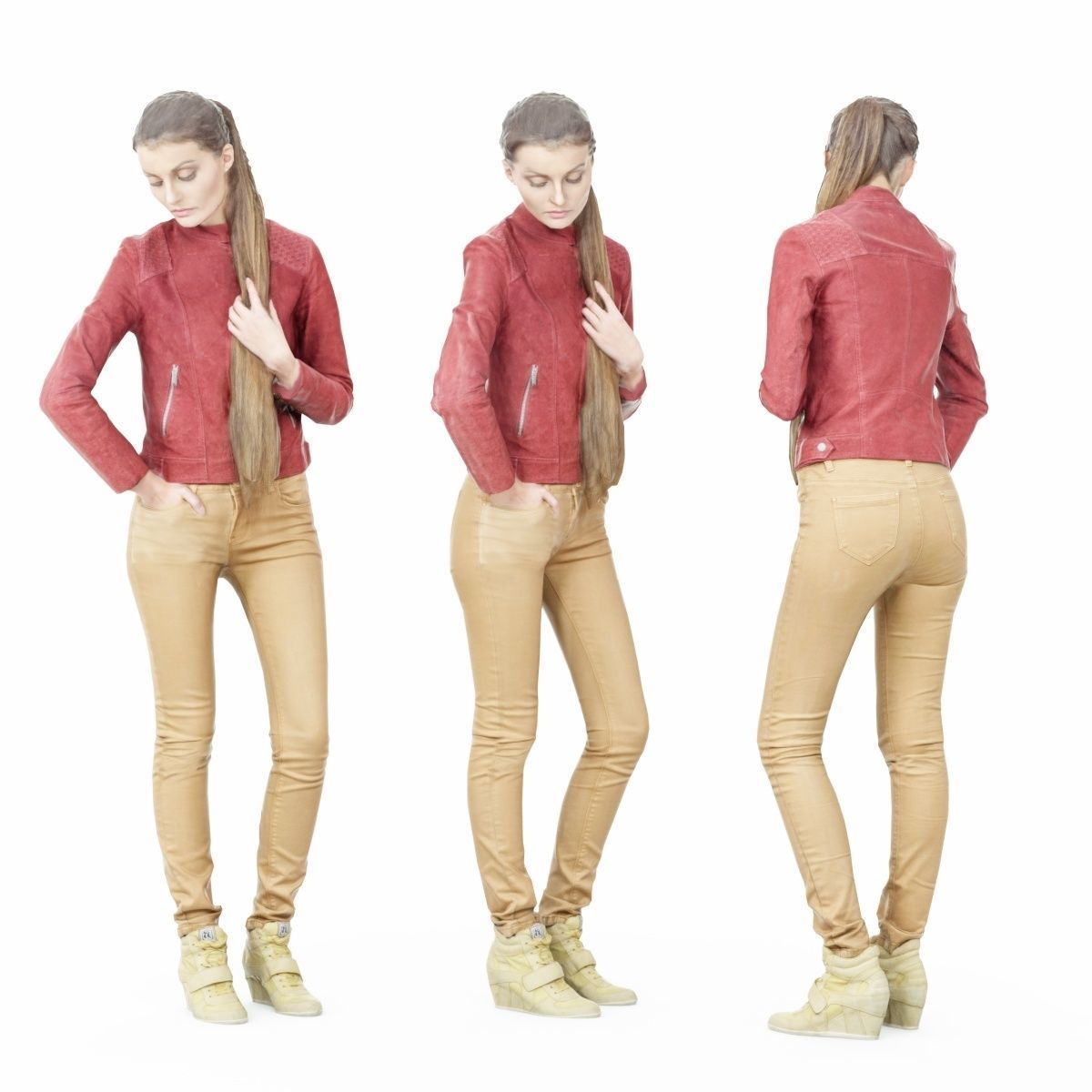 16 Fashion Girls Scan Vol 1 Low-poly 3D model_82