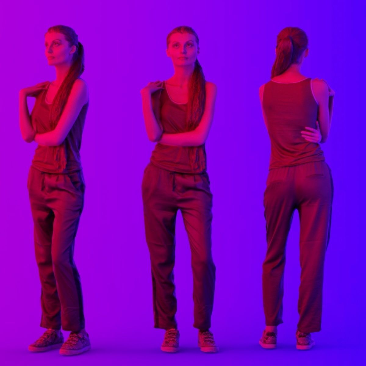 16 Fashion Girls Scan Vol 1 Low-poly 3D model_56