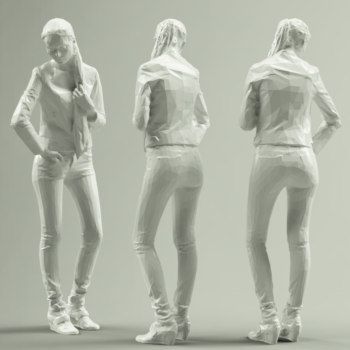 16 Fashion Girls Scan Vol 1 Low-poly 3D model_77