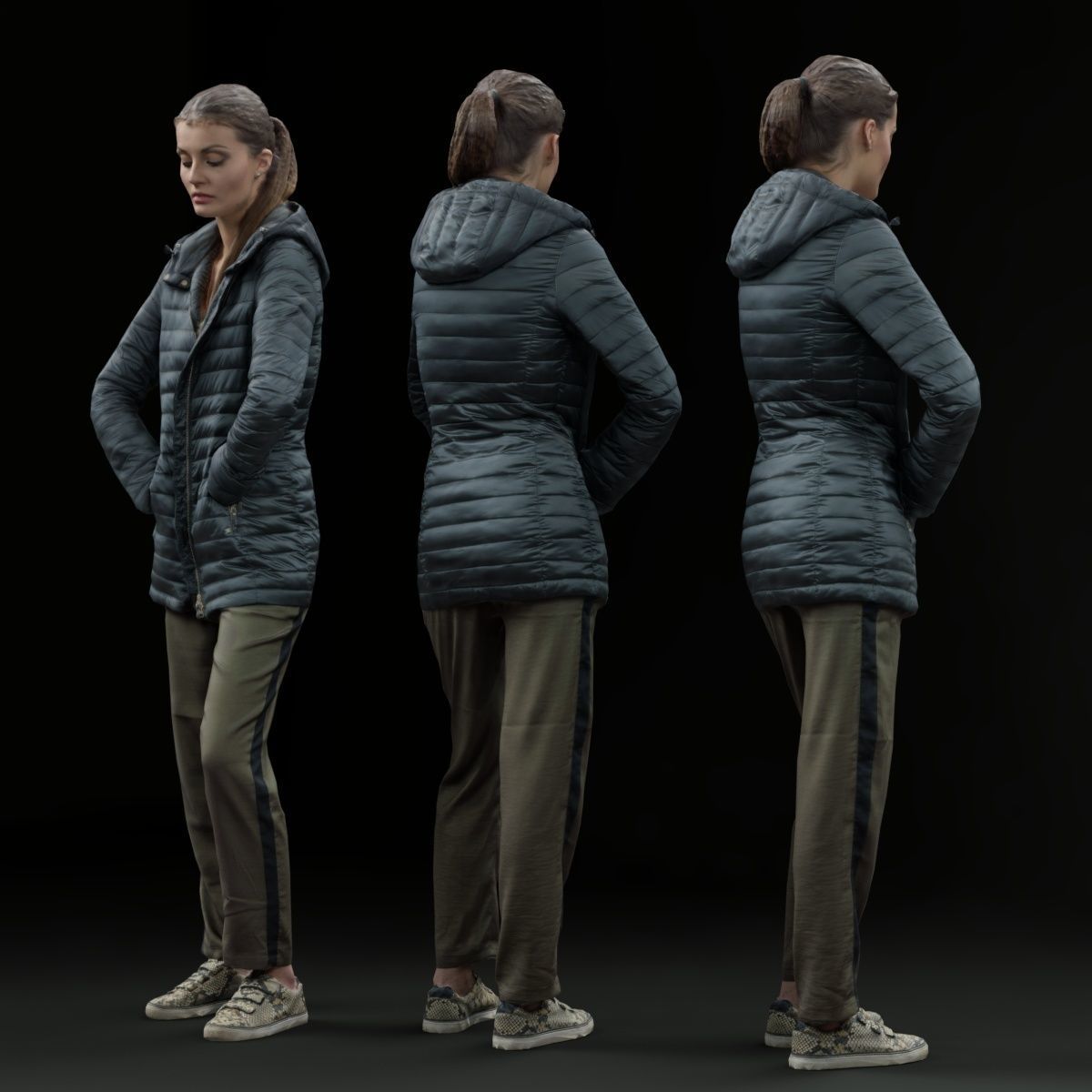 16 Fashion Girls Scan Vol 1 Low-poly 3D model_67
