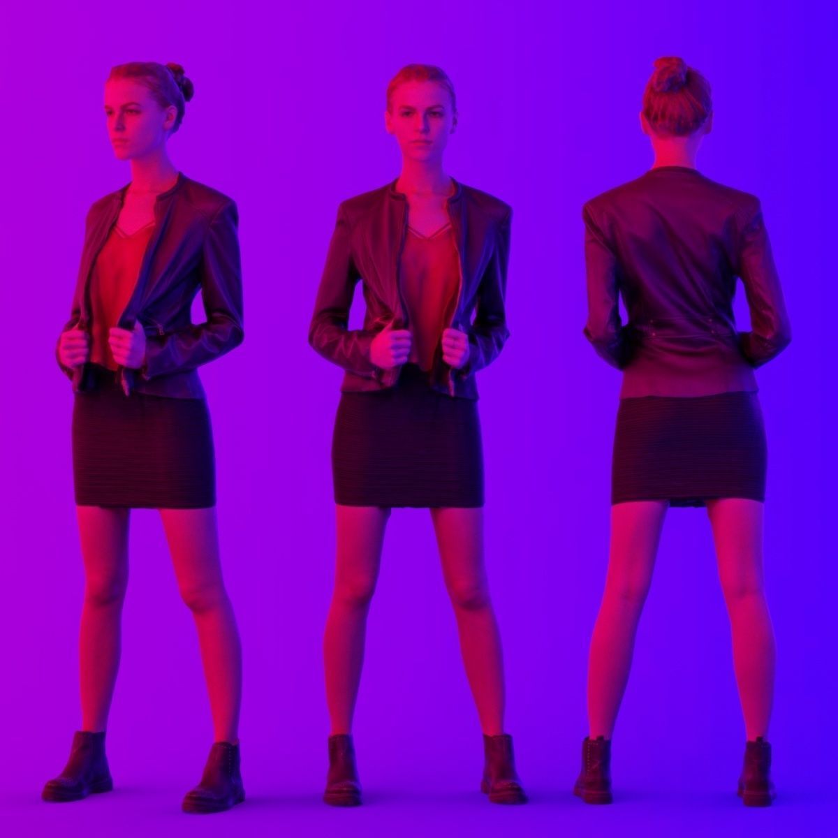 16 Fashion Girls Scan Vol 2 Low-poly 3D model_87