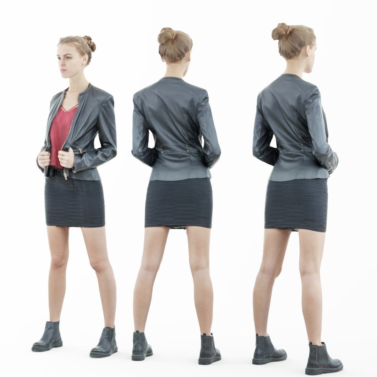 16 Fashion Girls Scan Vol 2 Low-poly 3D model_95