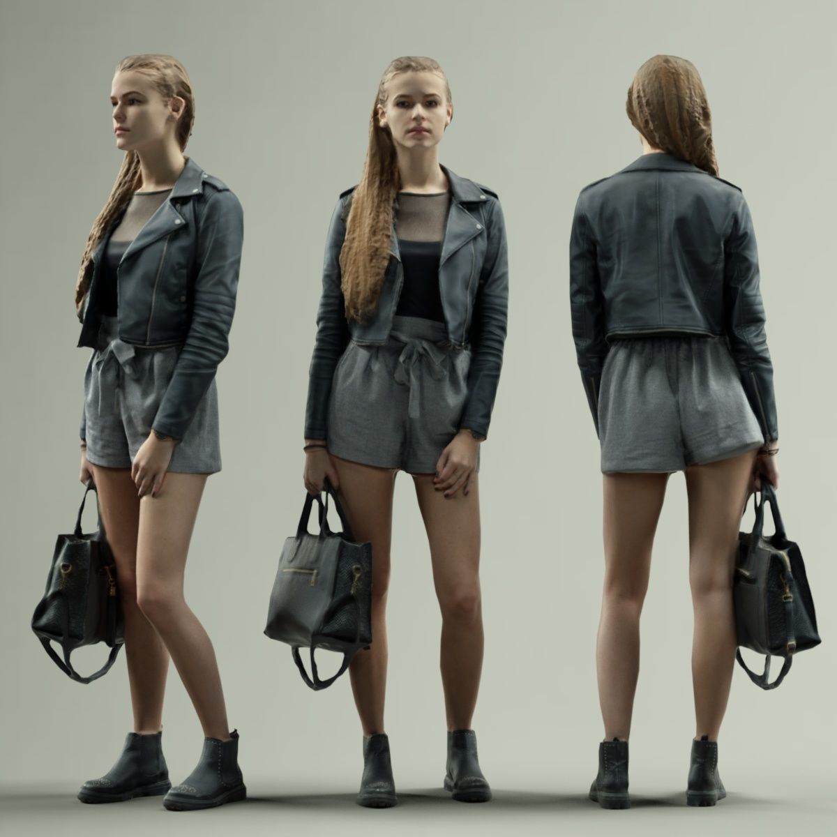 16 Fashion Girls Scan Vol 2 Low-poly 3D model_133