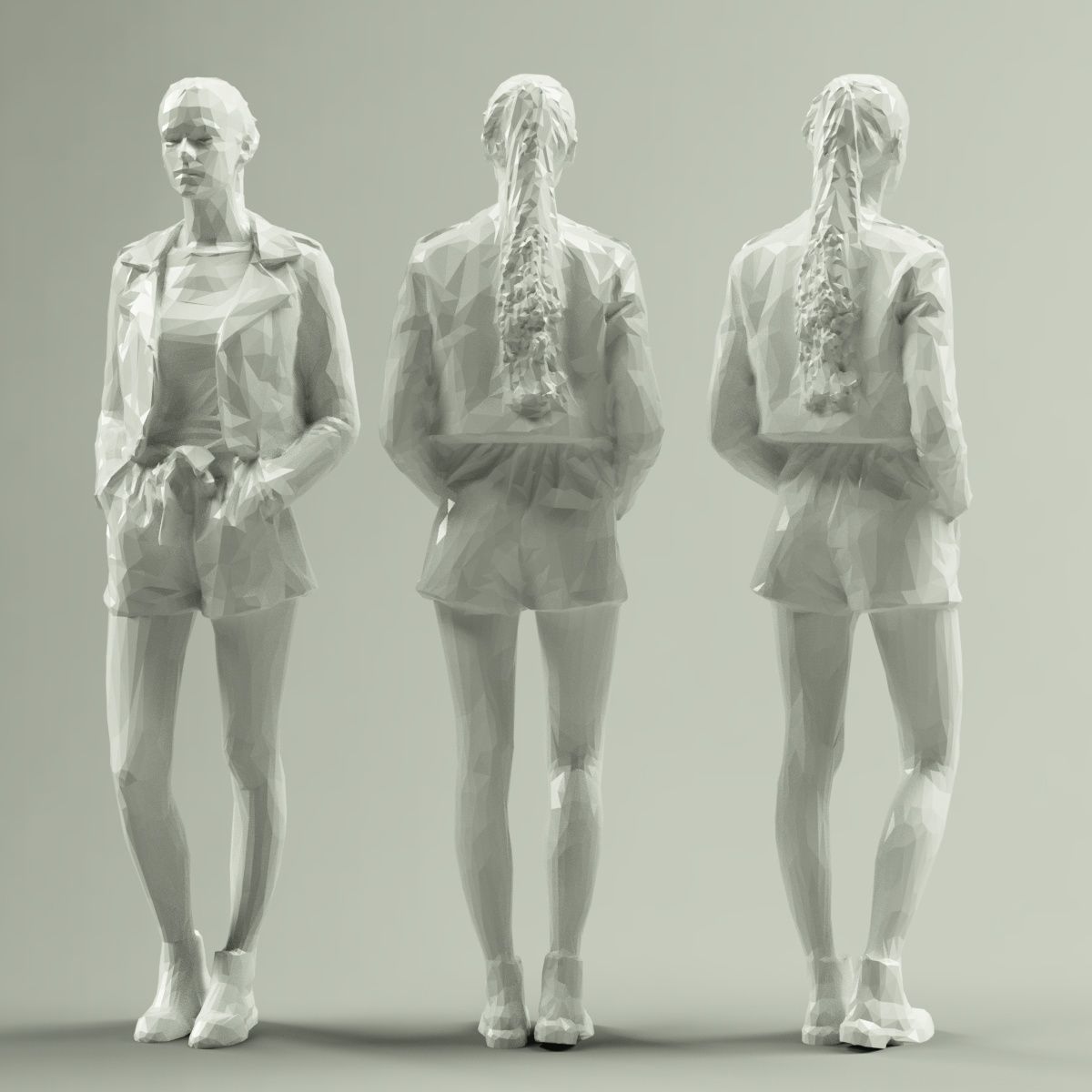 16 Fashion Girls Scan Vol 2 Low-poly 3D model_131