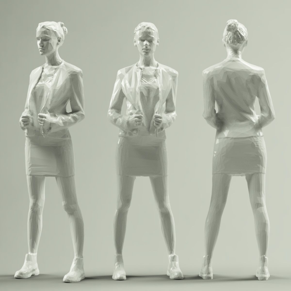 16 Fashion Girls Scan Vol 2 Low-poly 3D model_97