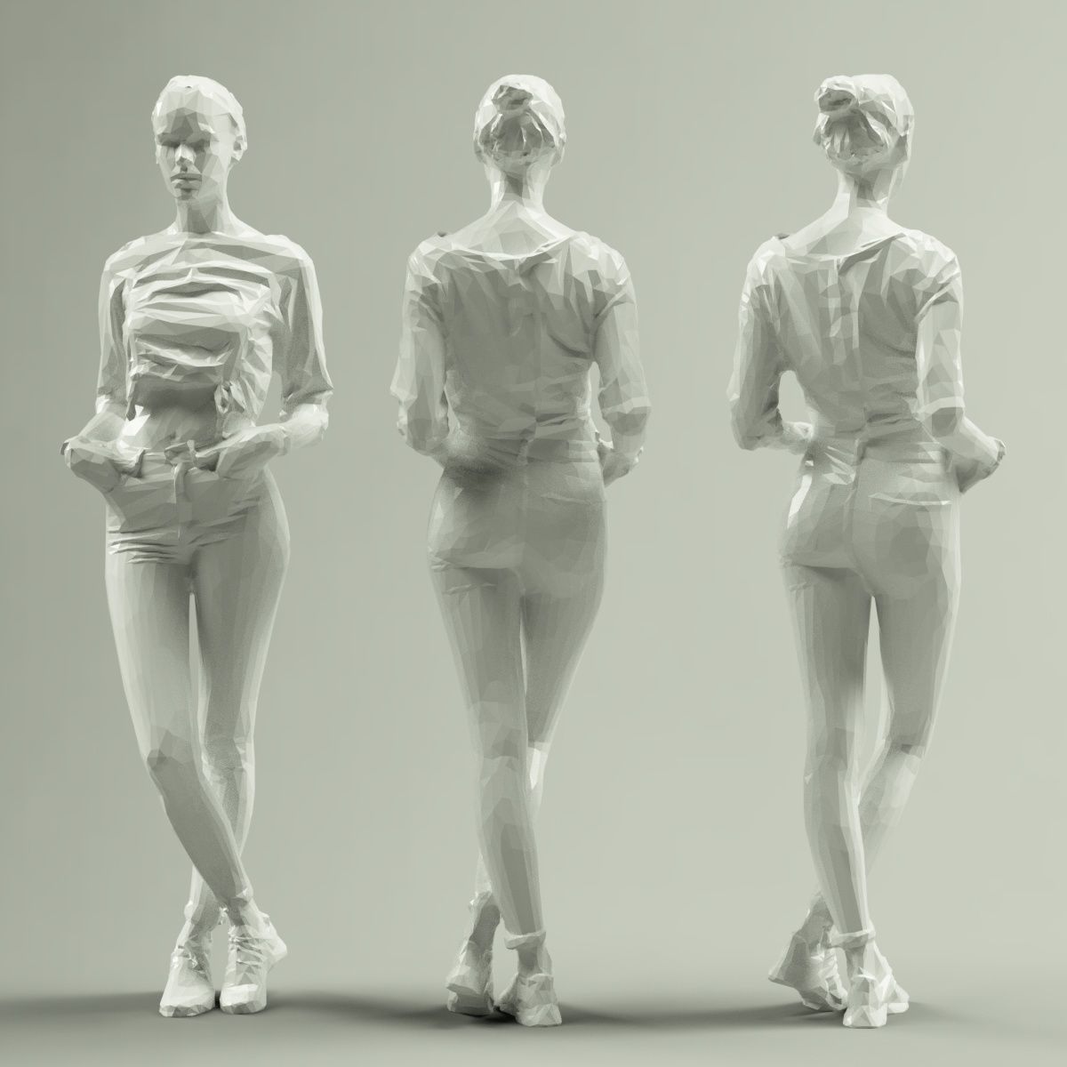 16 Fashion Girls Scan Vol 2 Low-poly 3D model_32